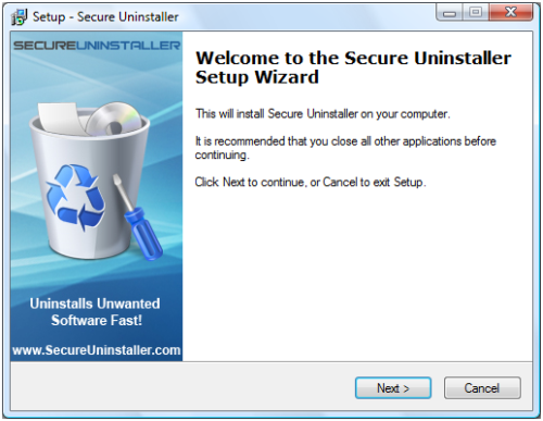 SecureUninstaller Install Secure uninstaller installation